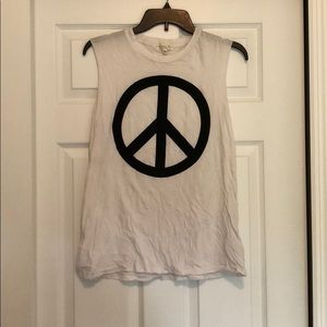 Small Truly Madly Deeply white graphic tank